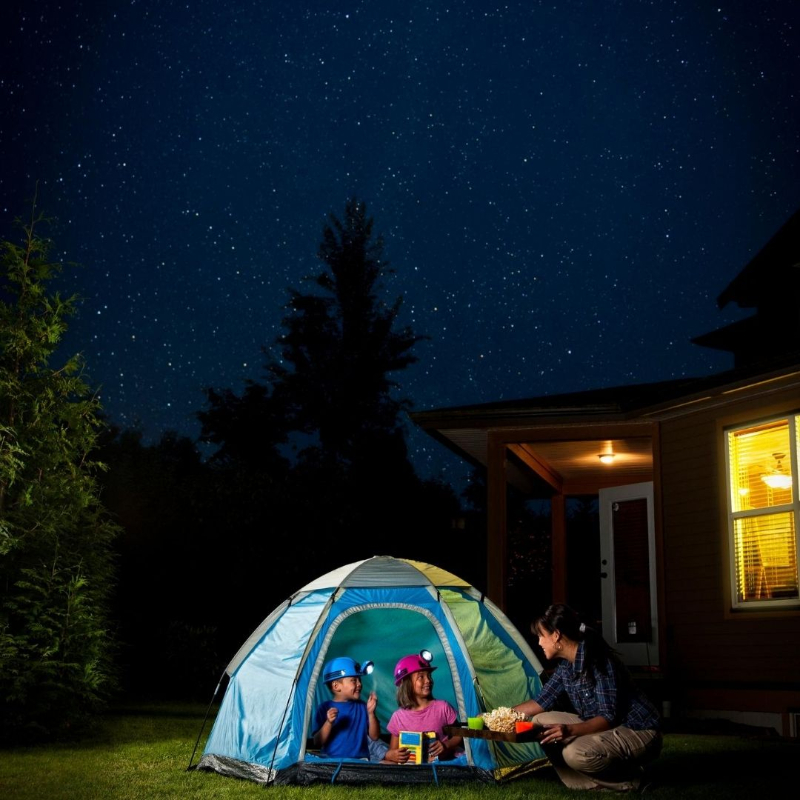 camping in the backyard
