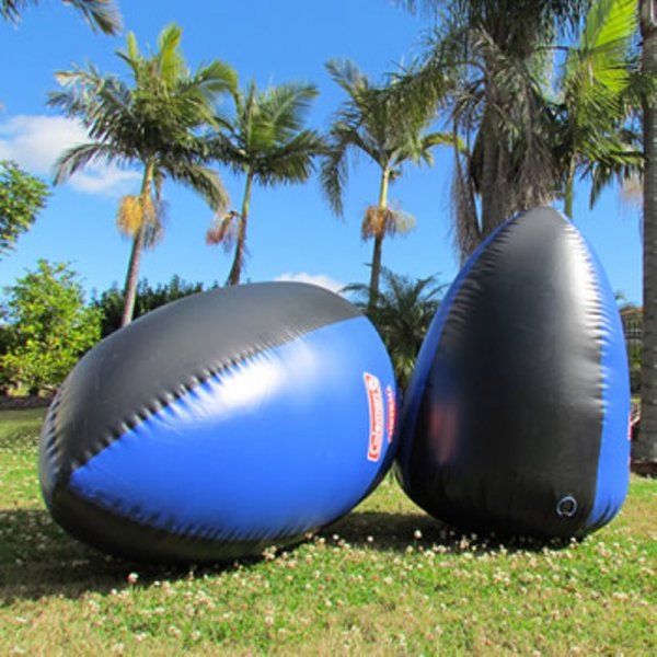 Rent a small set of inflatables + 2 camo net | rental bundle