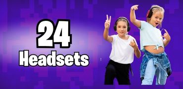 set of 24 headphones