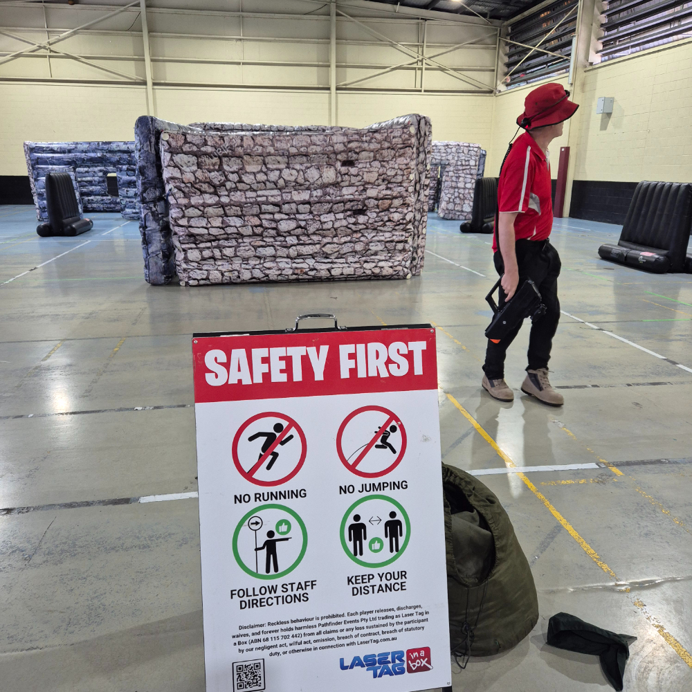 jumping castle vs laser tag - safety first 