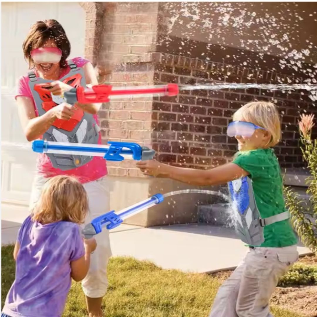kids playing water tag